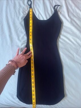 Classic Black Ribbed Tank Dress - Women